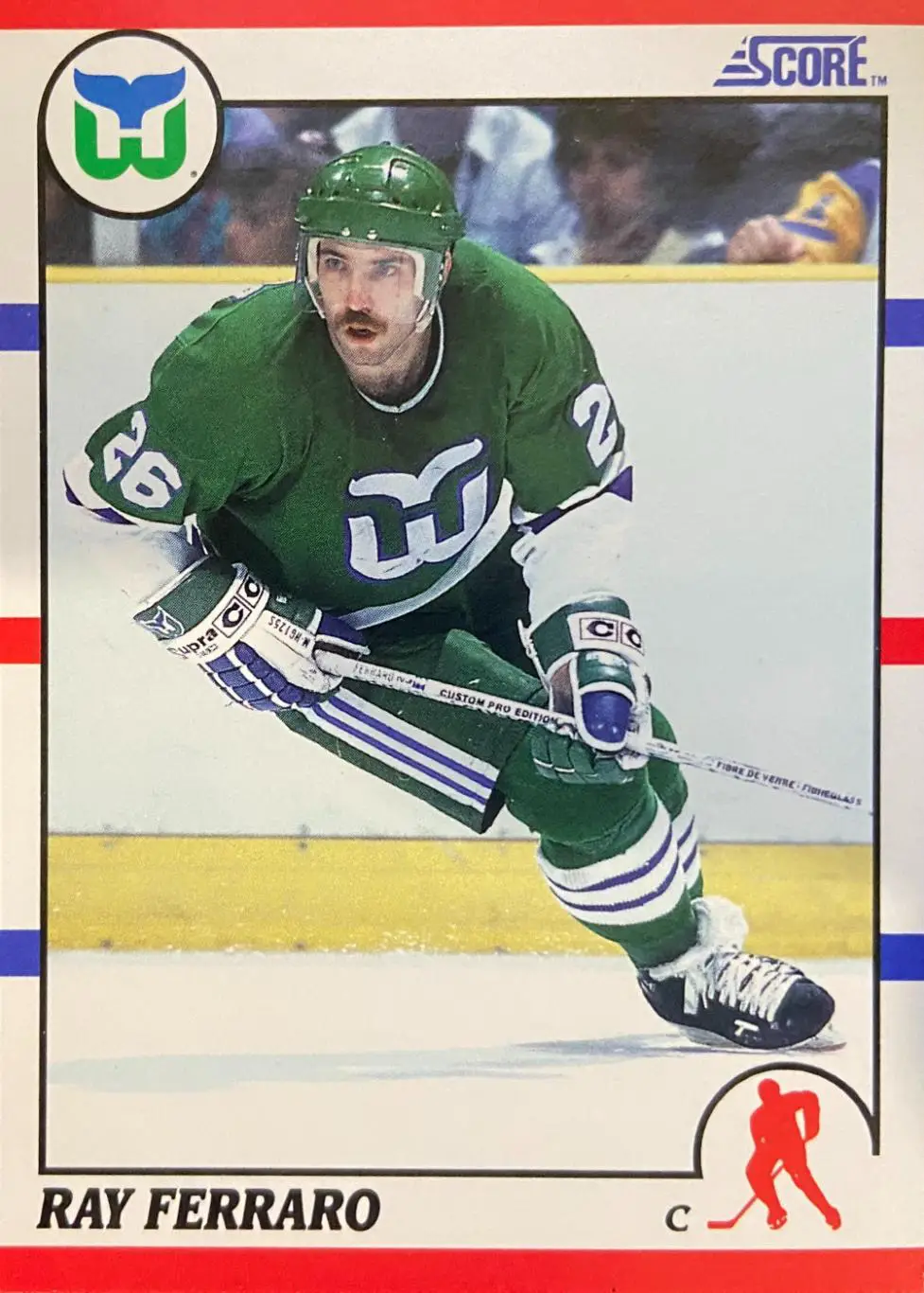 Хоккей. Карточка Ray Ferraro - Рэй Ферраро Hartford Whalers - Хартфорд НХЛ/NHL