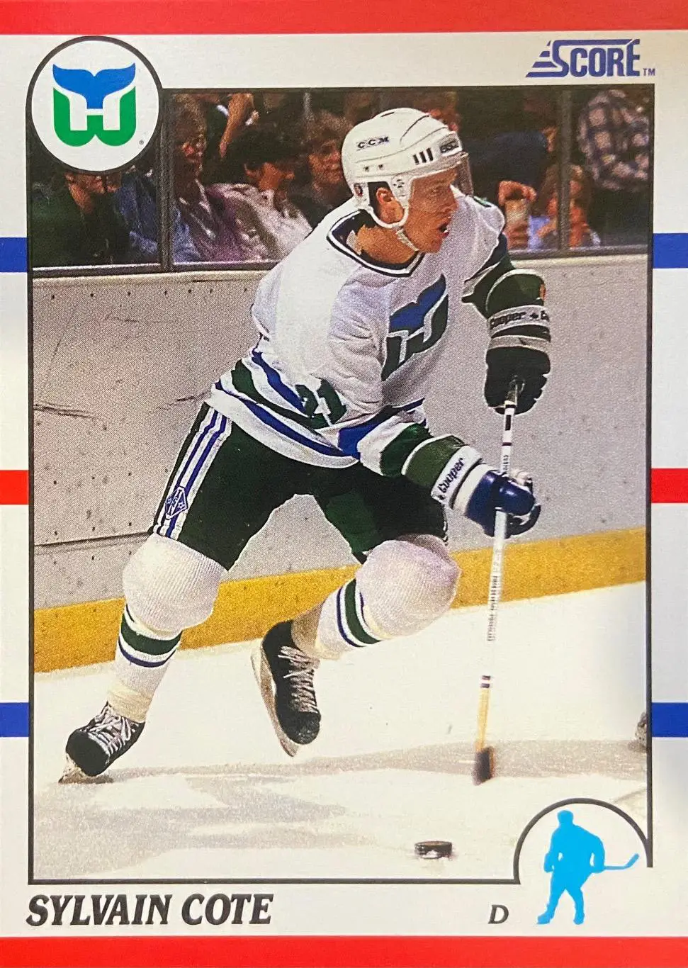 Хоккей. Карточка Sylvain Cote - Сильвейн Коте Hartford Whalers-Хартфорд НХЛ/NHL