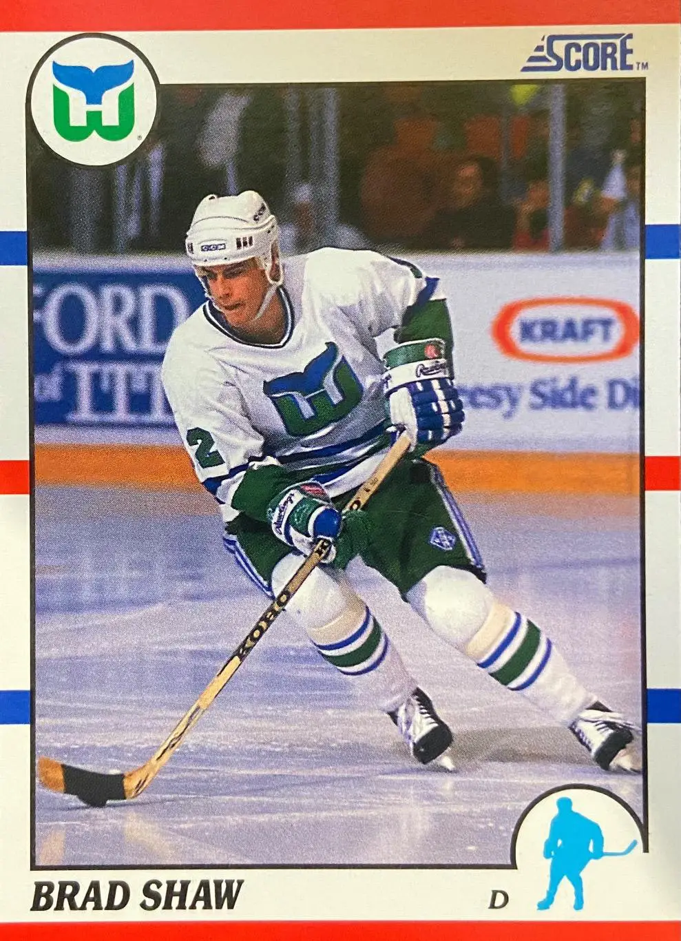 Хоккей Карточка Brad Shaw - Брэд Шоу Hartford Whalers - Хартфорд Уэйлерс НХЛ/NHL