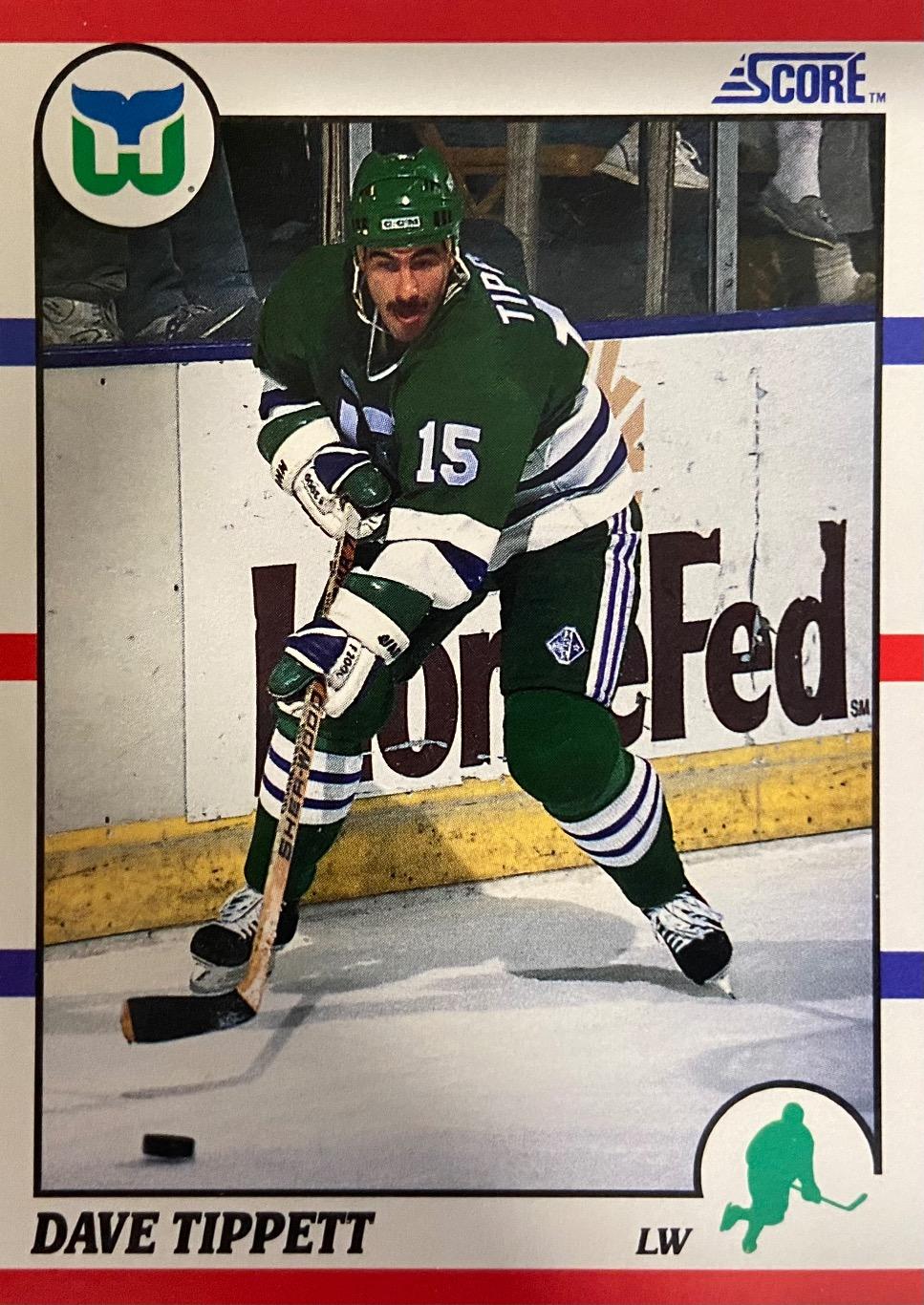 Хоккей. Карточка Dave Tippett - Дэйв Типпетт Hartford Whalers - Хартфорд НХЛ/NHL