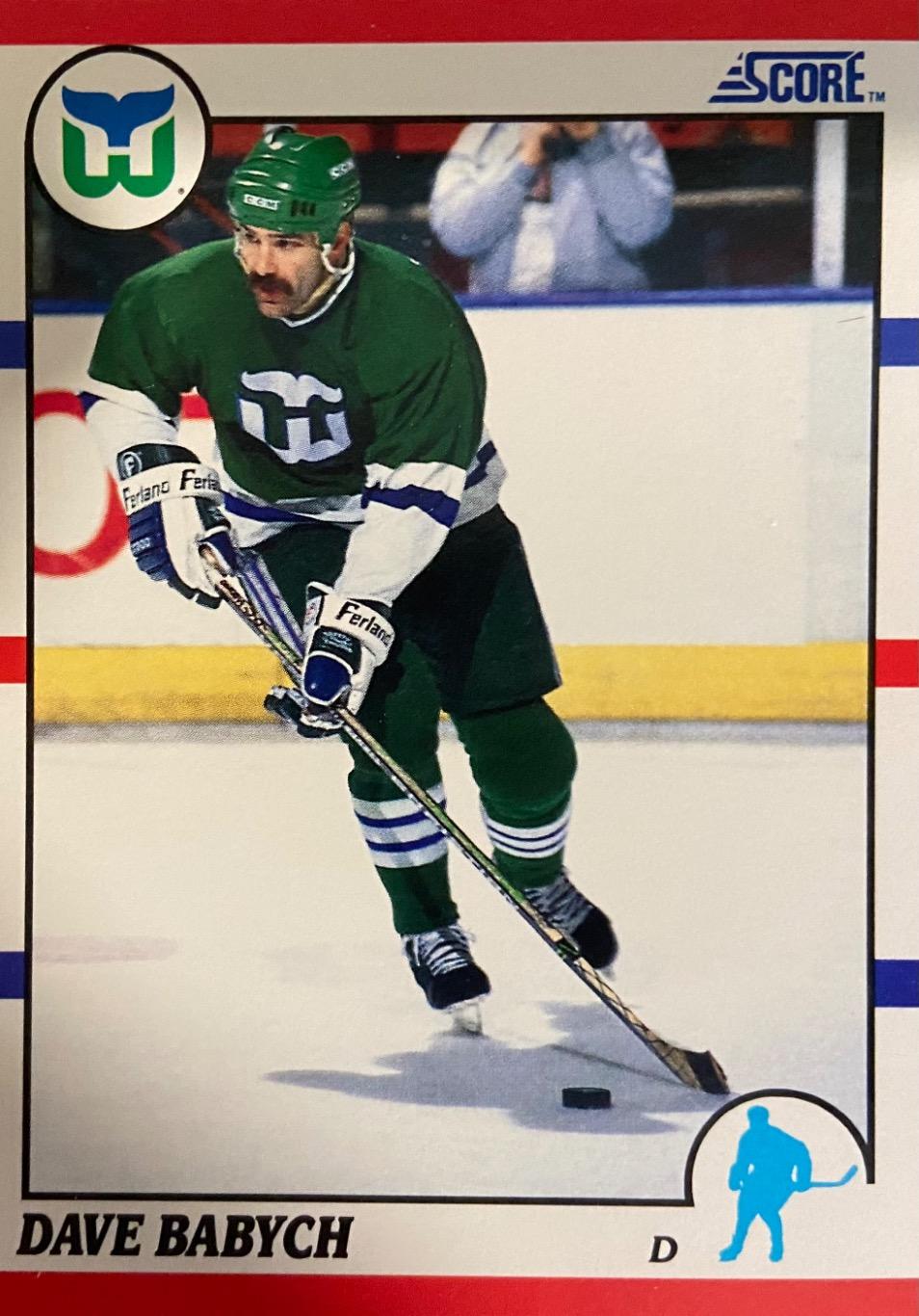 Хоккей. Карточка Dave Babych-Дэйв Бабич Hartford Whalers-Хартфорд Уэйлер НХЛ/NHL