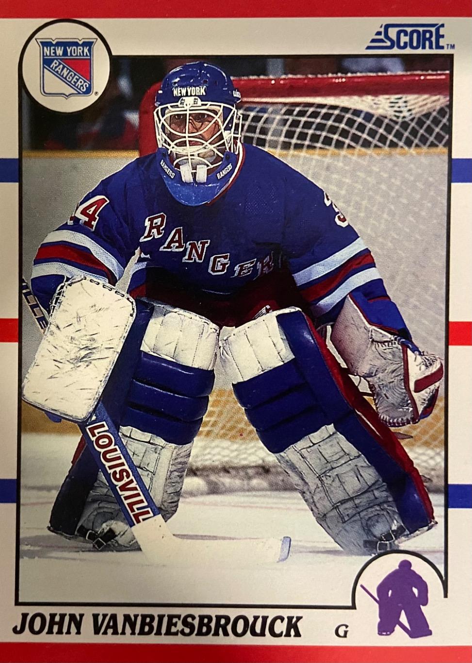 Хоккей. Карточка John Vanbiesbrouck - Джон Ванбисбрук New York Rangers НХЛ/NHL