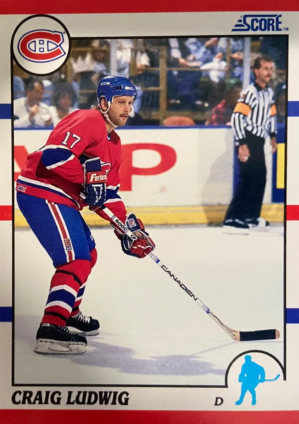 Хоккей. Карточка Craig Ludwig - Крэйг Людвиг Montreal Canadiens-Монреаль НХЛ/NHL