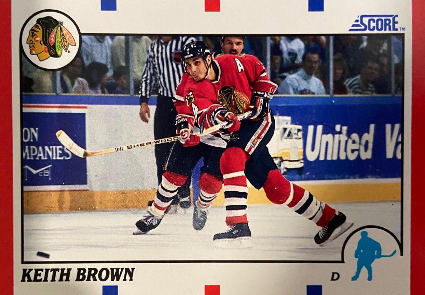 Хоккей. Карточка Keith Brown - Кит Браун Chicago Blackhawks-Чикаго НХЛ/NHL