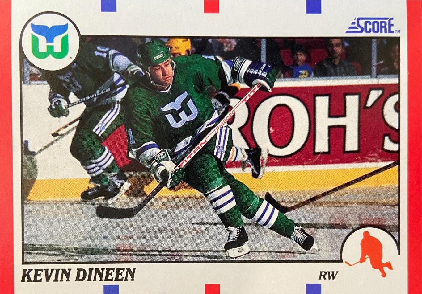 Хоккей. Карточка Kevin Dineen - Кевин Дайнин Hartford Whalers - Хартфорд НХЛ/NHL