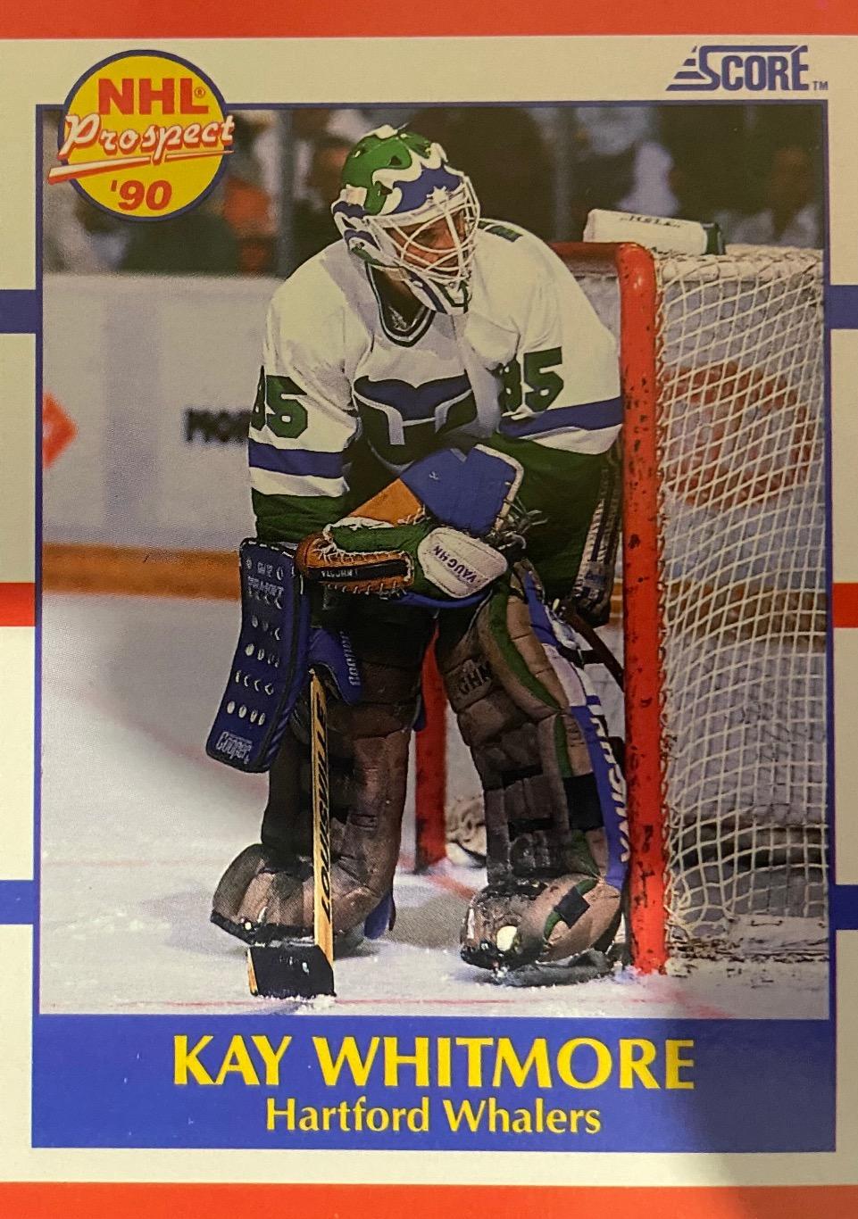 Хоккей. Карточка Kay Whitmore - Кэй Уайтмур Hartford Whalers - Хартфорд НХЛ/NHL