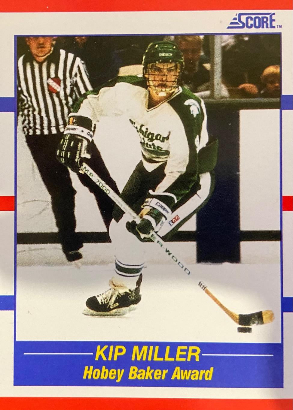 Хоккей. Карточка Kip Miller - Кип Миллер Michigan State - Штат Мичиган НХЛ/NHL