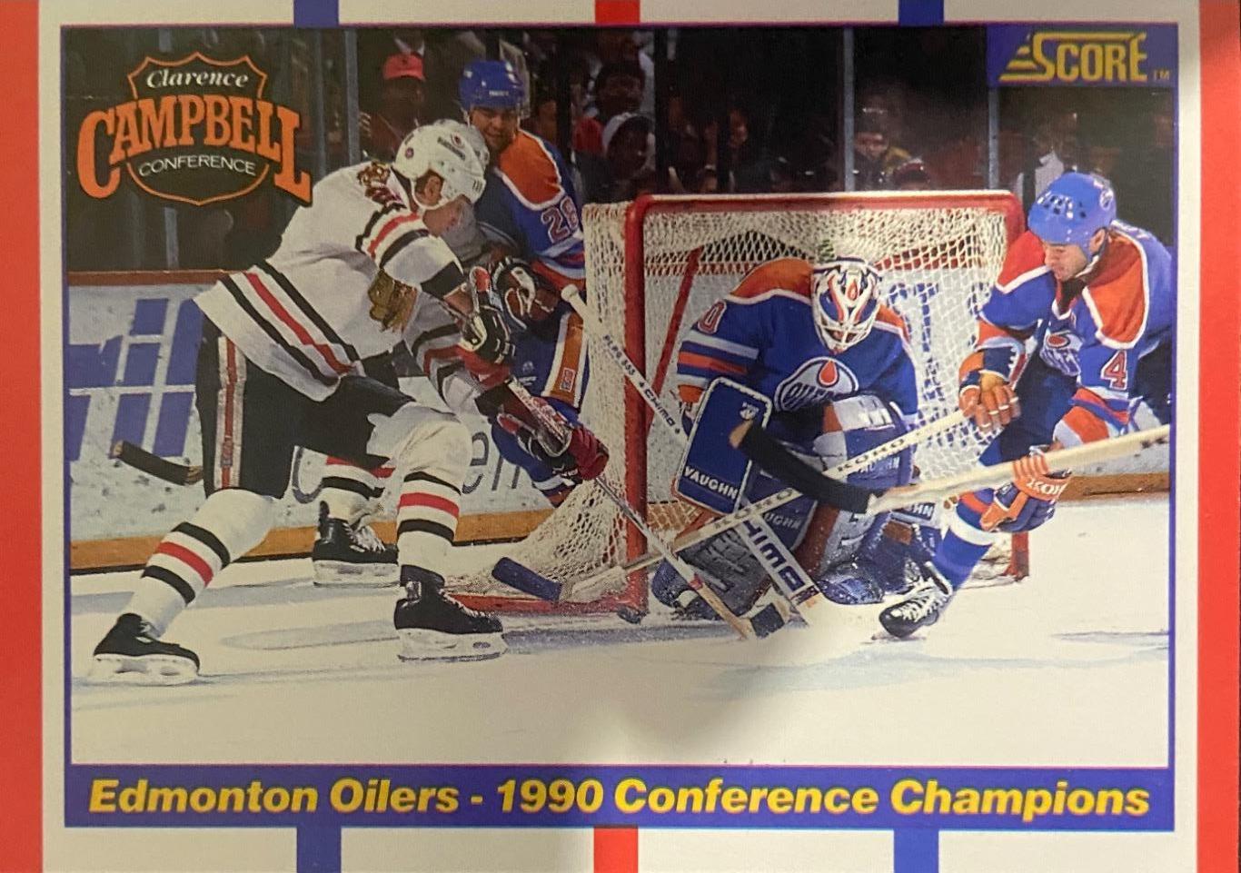 Хоккей. Карточка Edmonton Oilers - Эдмонтон - 1990 Conference Champions НХЛ/NHL