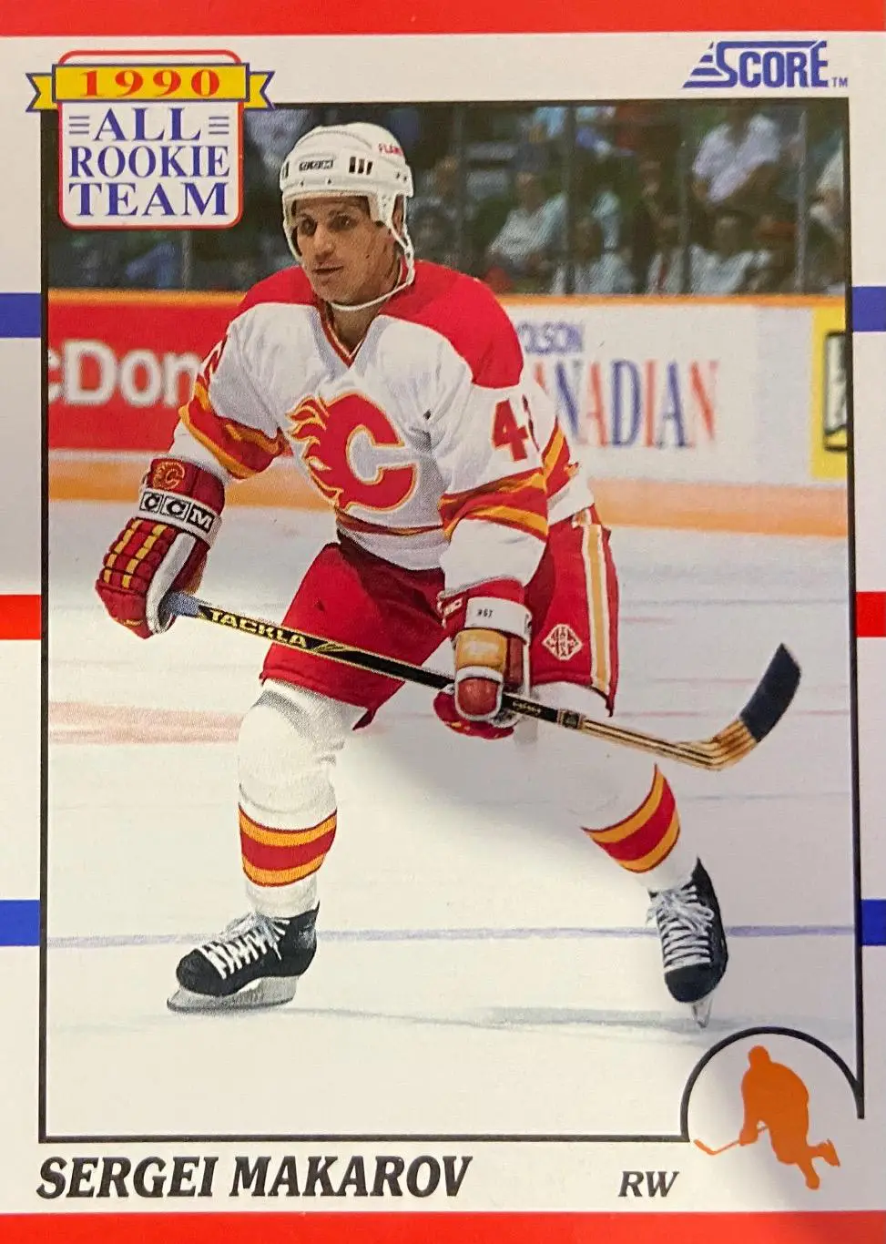 Хоккей. Карточка Сергей Макаров Calgary Flames - Калгари, Трактор, ЦСКА НХЛ/NHL