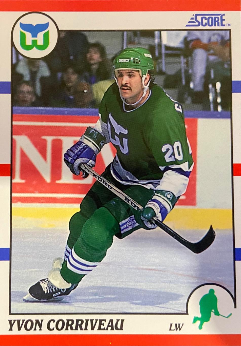 Хоккей. Карточка Yvon Corriveau - Ивон Корриво Hartford Whalers-Хартфорд НХЛ/NHL