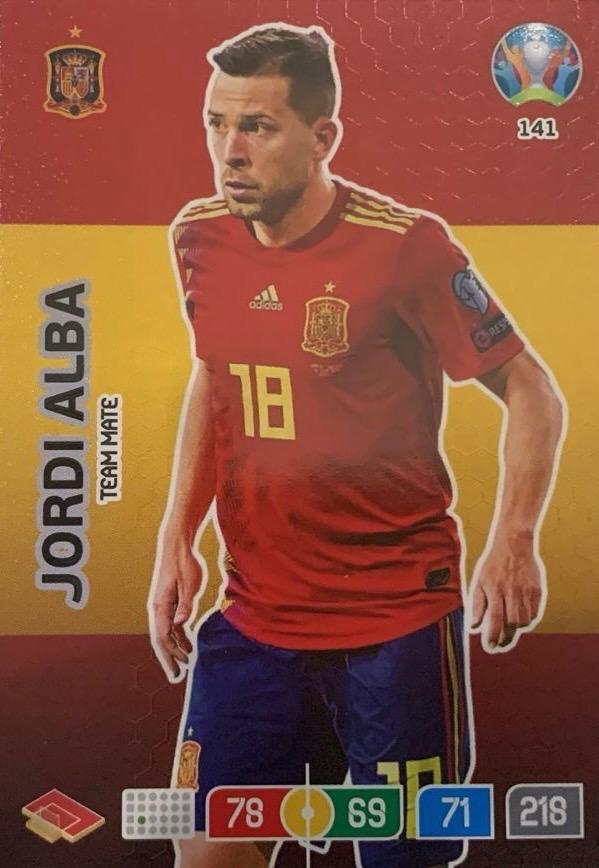 Футбол. Карточка Jordi Alba - Жорди Альба Испания, Барселона Euro/Евро 2020