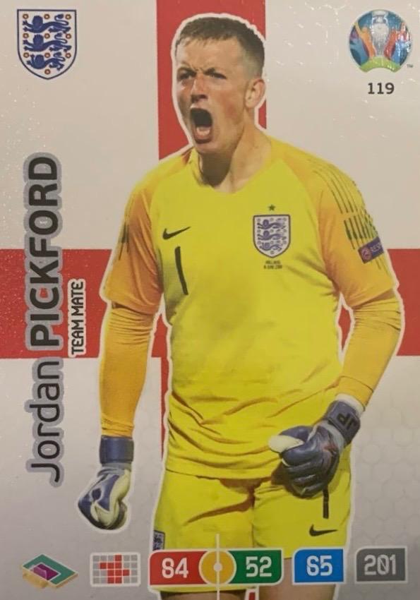 Футбол. Карточка Jordan Pickford/Джордан Пикфорд Англия, Эвертон Euro/Евро 2020