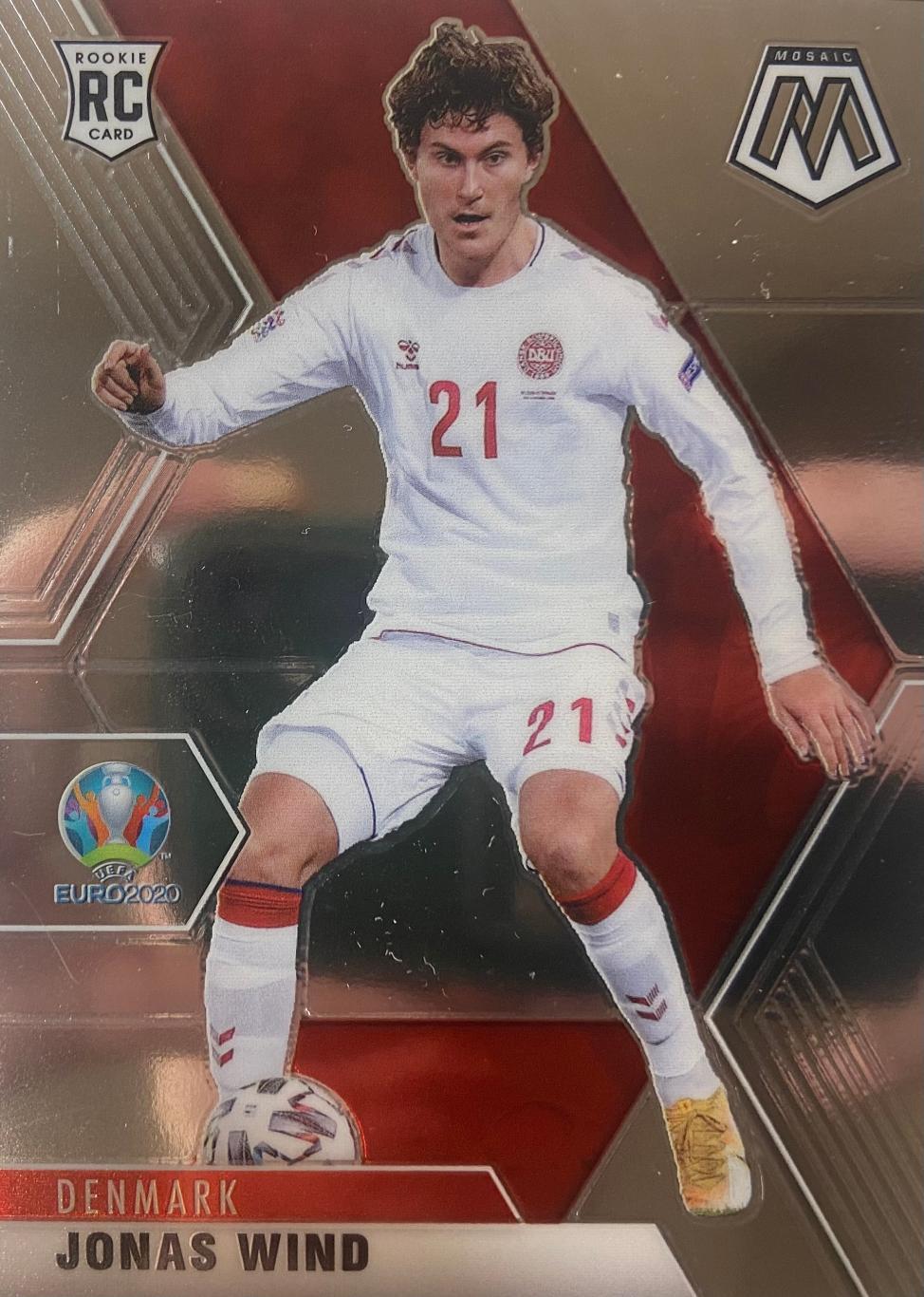 Футбол Карточка Йонас Винд Дания, Вольфсбург, Копенгаген Euro/Евро 2020 Panini