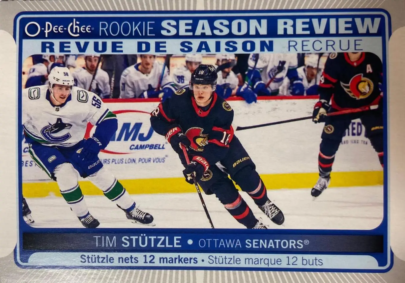 Хоккей. Карточка Tim Stutzle-Тим Штюцле Ottawa Senators-Оттава Сенаторз НХЛ/NHL