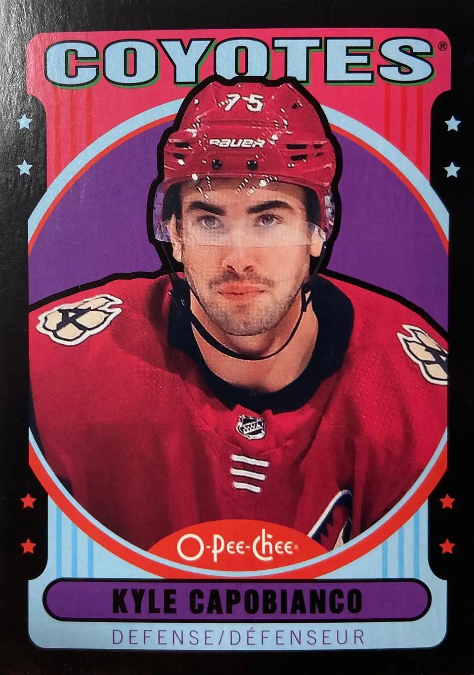 Хоккей. Карточка Kyle Capobianco/Кайл Капобьянко Arizona Coyotes/Аризона НХЛ/NHL