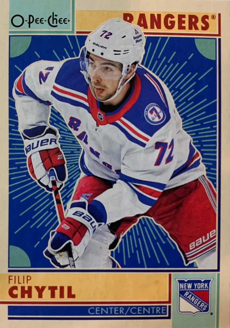 Хоккей. Карточка Filip Chytil - Филип Хытил New York Rangers - Рейнджерс НХЛ/NHL