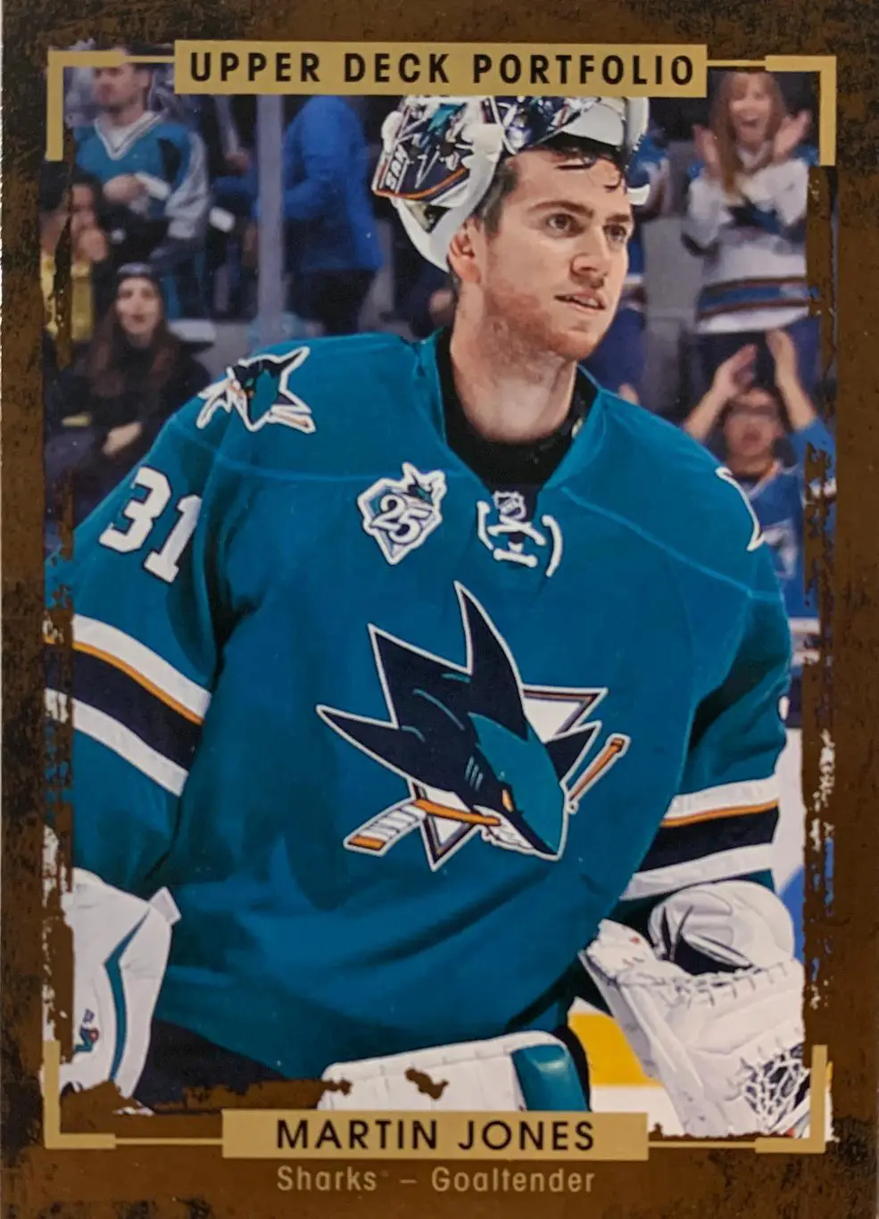 Хоккей Карточка Martin Jones-Мартин Джонс San Jose Sharks/Сан-Хосе Шаркс НХЛ/NHL