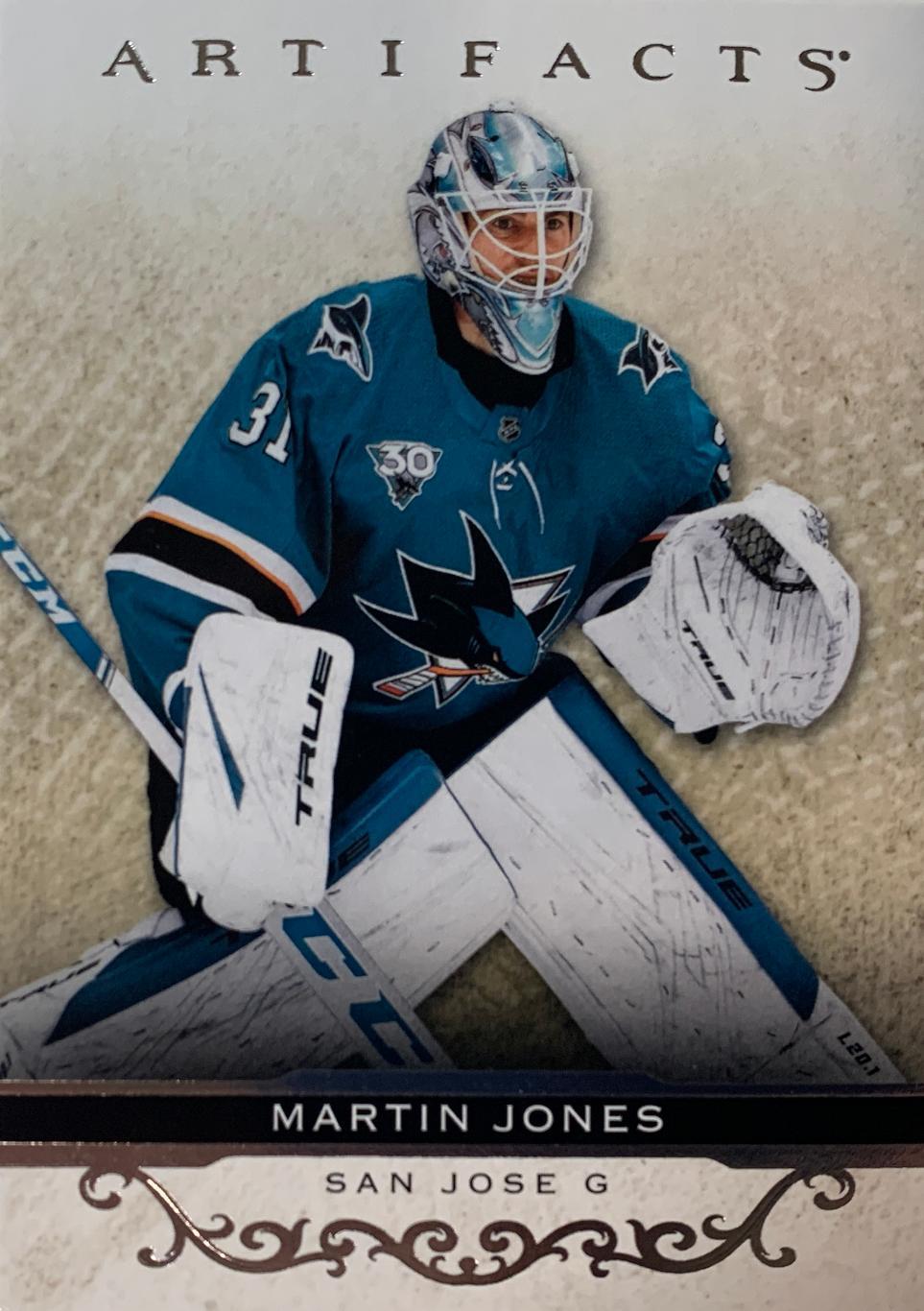 Хоккей Карточка Martin Jones-Мартин Джонс San Jose Sharks/Сан-Хосе Шаркс НХЛ/NHL