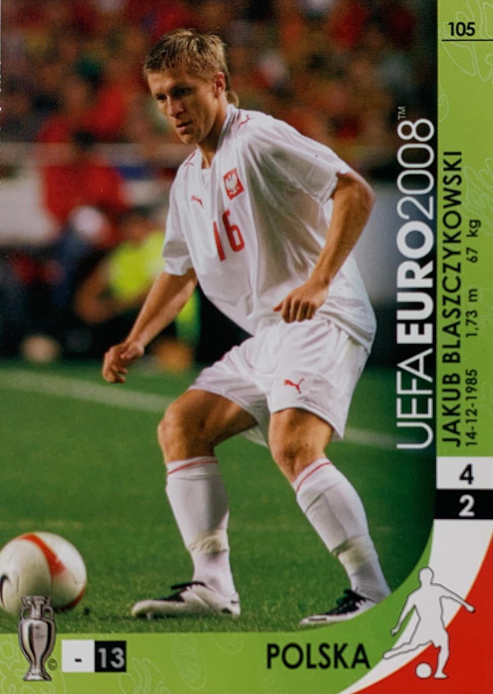 Футбол. Карточка Jakub Blaszczykowski/Якуб Блащиковский Польша Евро 2008