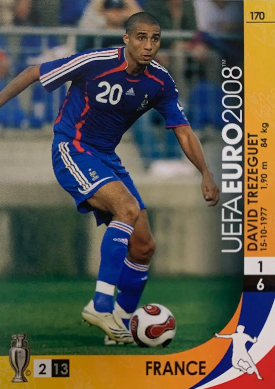 Футбол. Карточка David Trezeguet/Давид Трезеге Франция, Ювентус Евро 2008