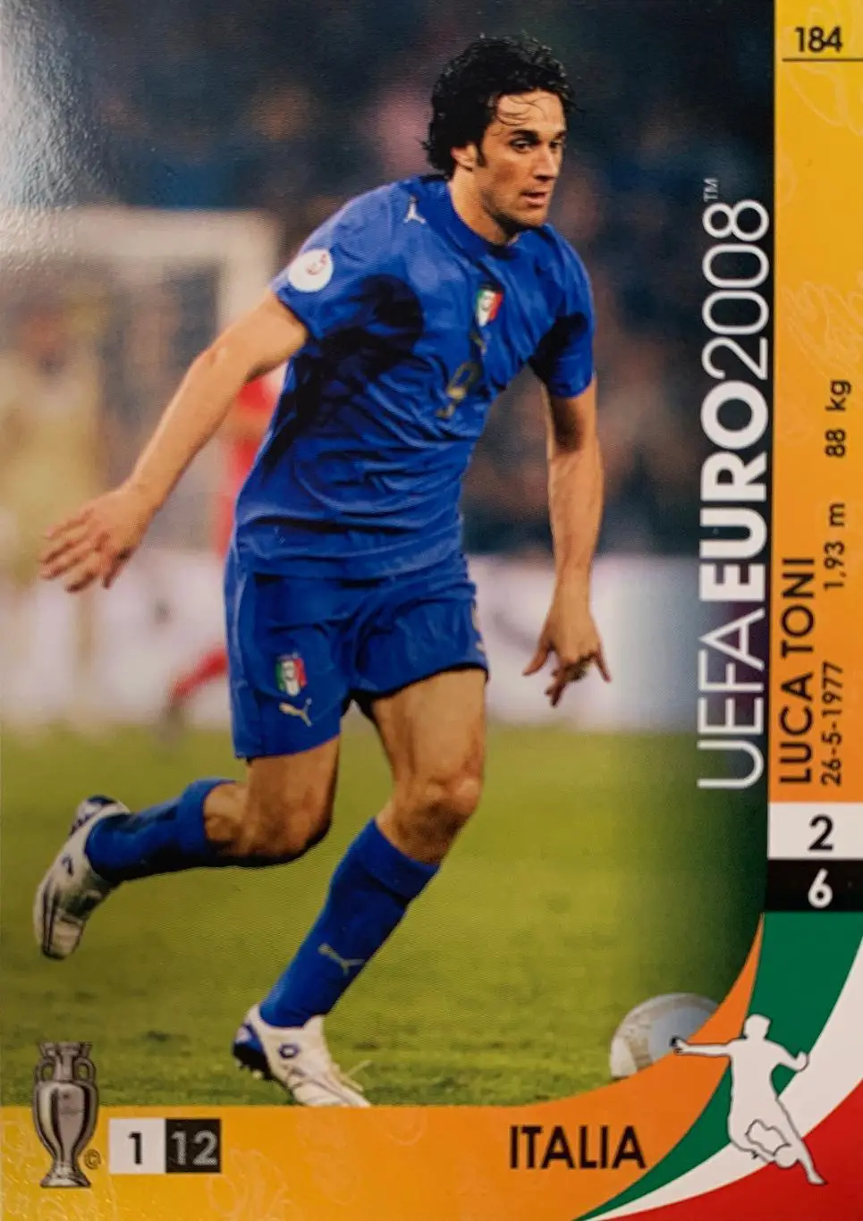 Футбол. Карточка Luca Toni/Лука Тони Италия, Бавария, Ювентус, Рома Евро 2008