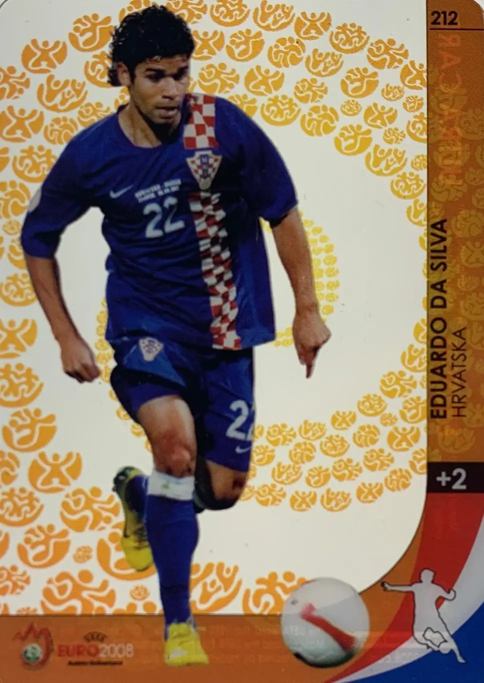 Футбол. Карточка Eduardo da Silva/Эдуардо да Силва Хорватия, Арсенал Евро 2008