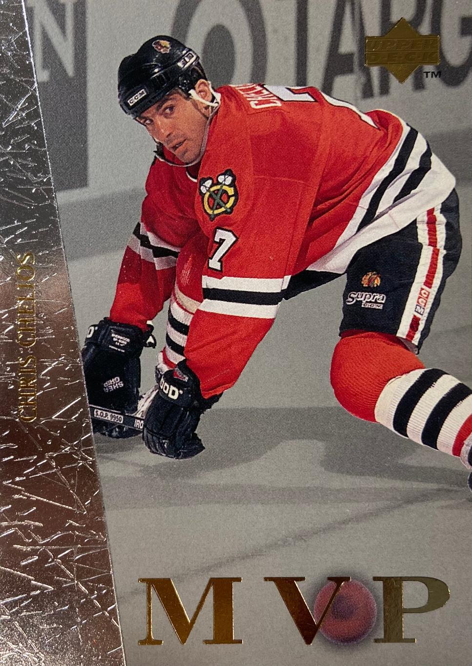 Хоккей. Карточка Chris Chelios - Крис Челиос Chicago Blackhawks - Чикаго НХЛ/NHL