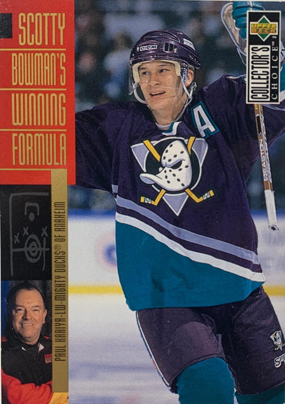 Хоккей. Карточка Paul Kariya-Пол Кария Anaheim Mighty Ducks-Анахайм Дакс НХЛ/NHL