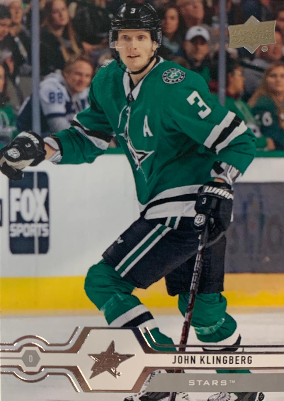 Хоккей, Карточка John Klingberg-Йон Клингберг Dallas Stars -Даллас Старз НХЛ/NHL