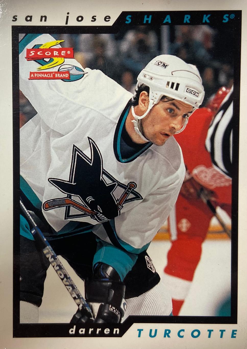 Хоккей. Карточка Darren Turcotte/Даррен Тэркотт San Jose Sharks-Сан-Хосе NHL-НХЛ