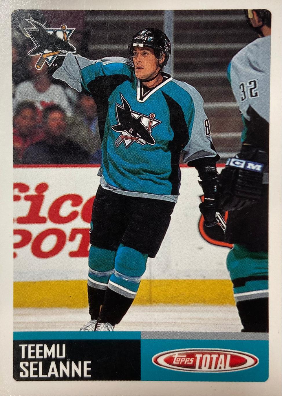 Хоккей. Карточка Teemu Selanne-Теему Селянне San Jose Sharks - Сан-Хосе НХЛ/NHL