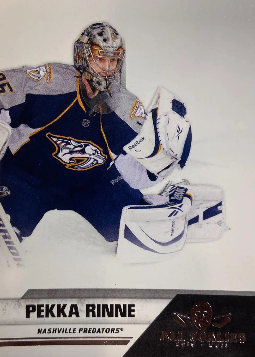 Хоккей. Карточка Пекка Ринне Nashville Predators-Нэшвилл, Динамо Минск НХЛ/NHL