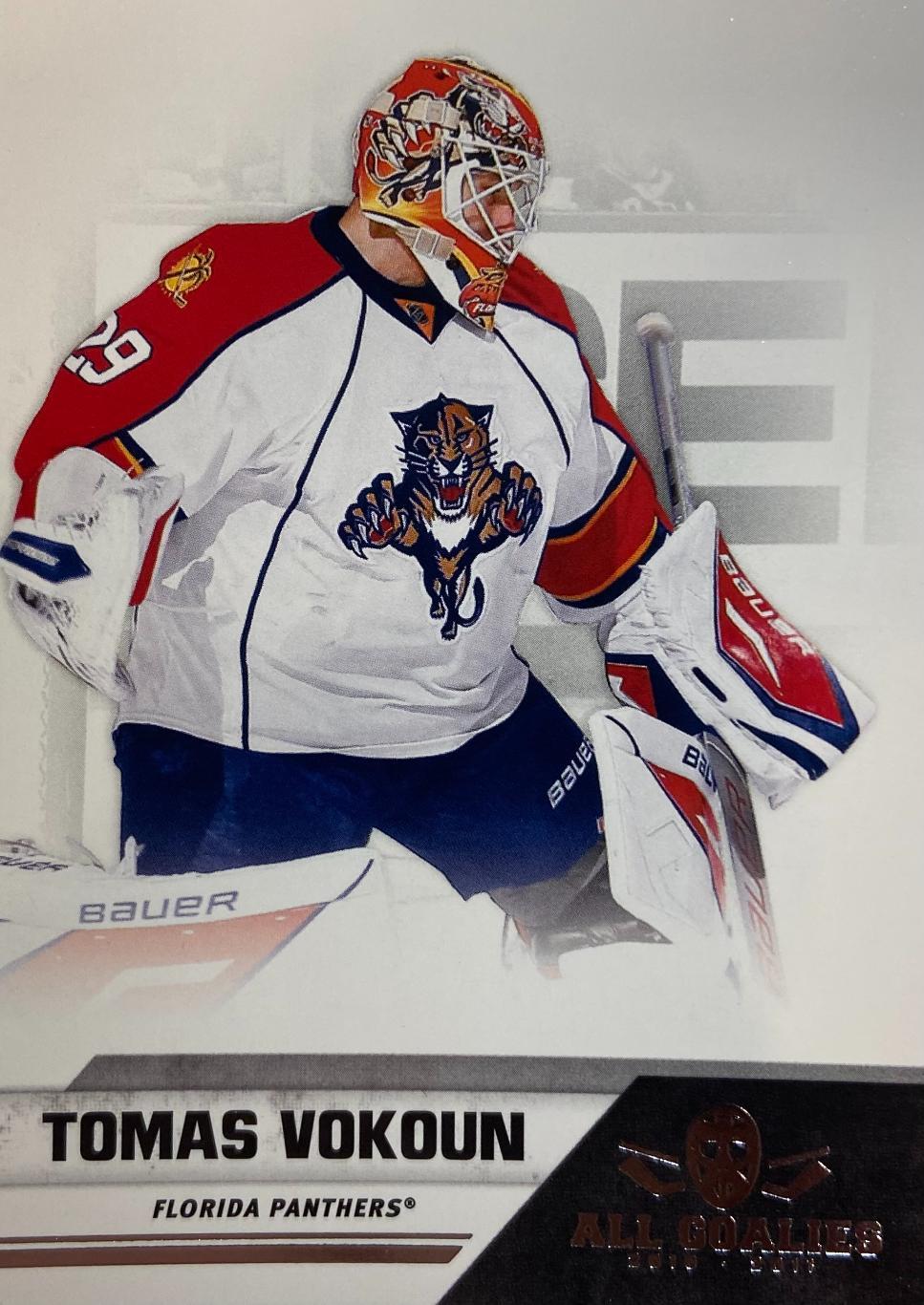 Хоккей. Карточка Tomas Vokoun - Томаш Вокоун Florida Panthers-Флорида НХЛ/NHL