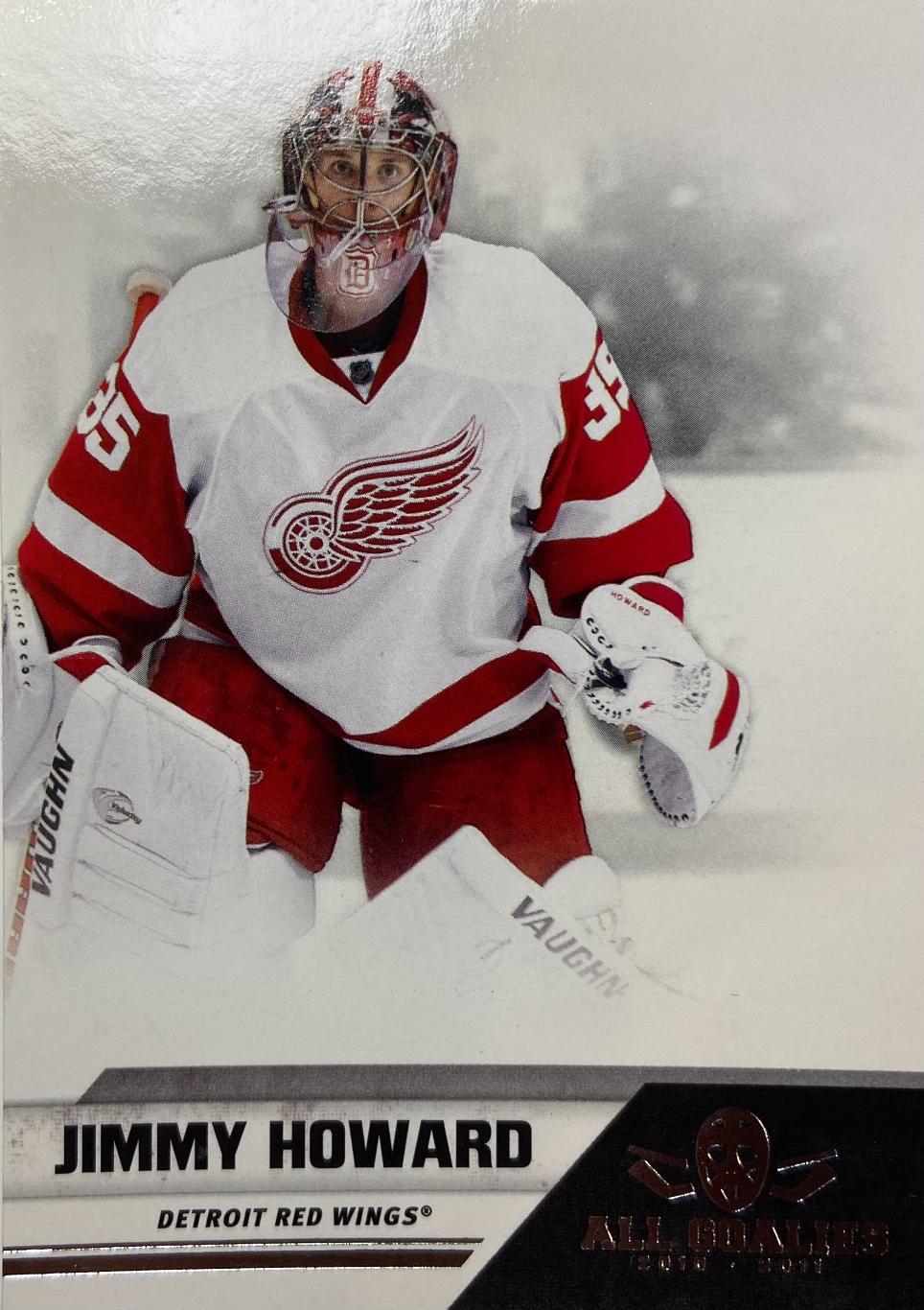 Хоккей. Карточка Jimmy Howard-Джимми Ховард Detroit Red Wings - Детройт НХЛ/NHL