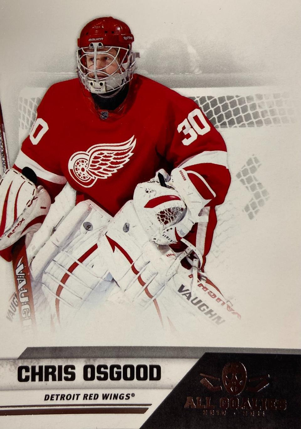 Хоккей. Карточка Chris Osgood - Крис Осгуд Detroit Red Wings - Детройт НХЛ/NHL