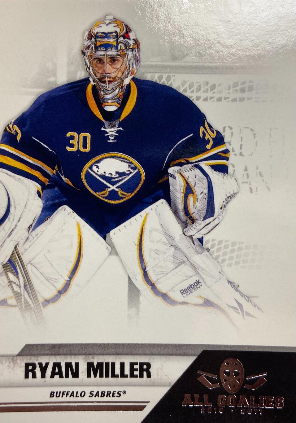 Хоккей. Карточка Ryan Miller-Райан Миллер Buffalo Sabres-Баффало Сейбрз НХЛ/NHL