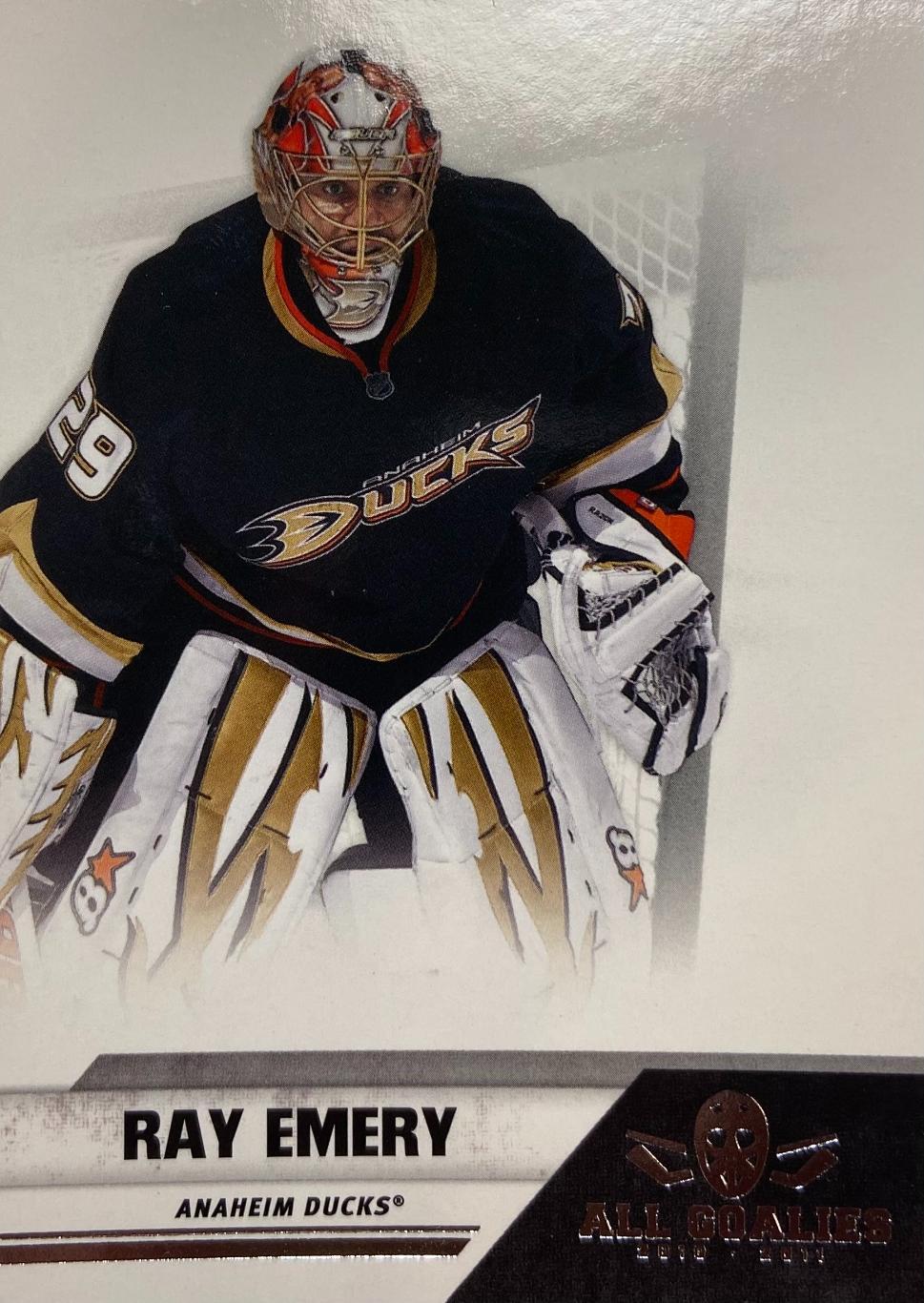 Хоккей. Карточка Ray Emery - Рэй Эмери Anaheim Ducks - Анахайм Дакс НХЛ/NHL