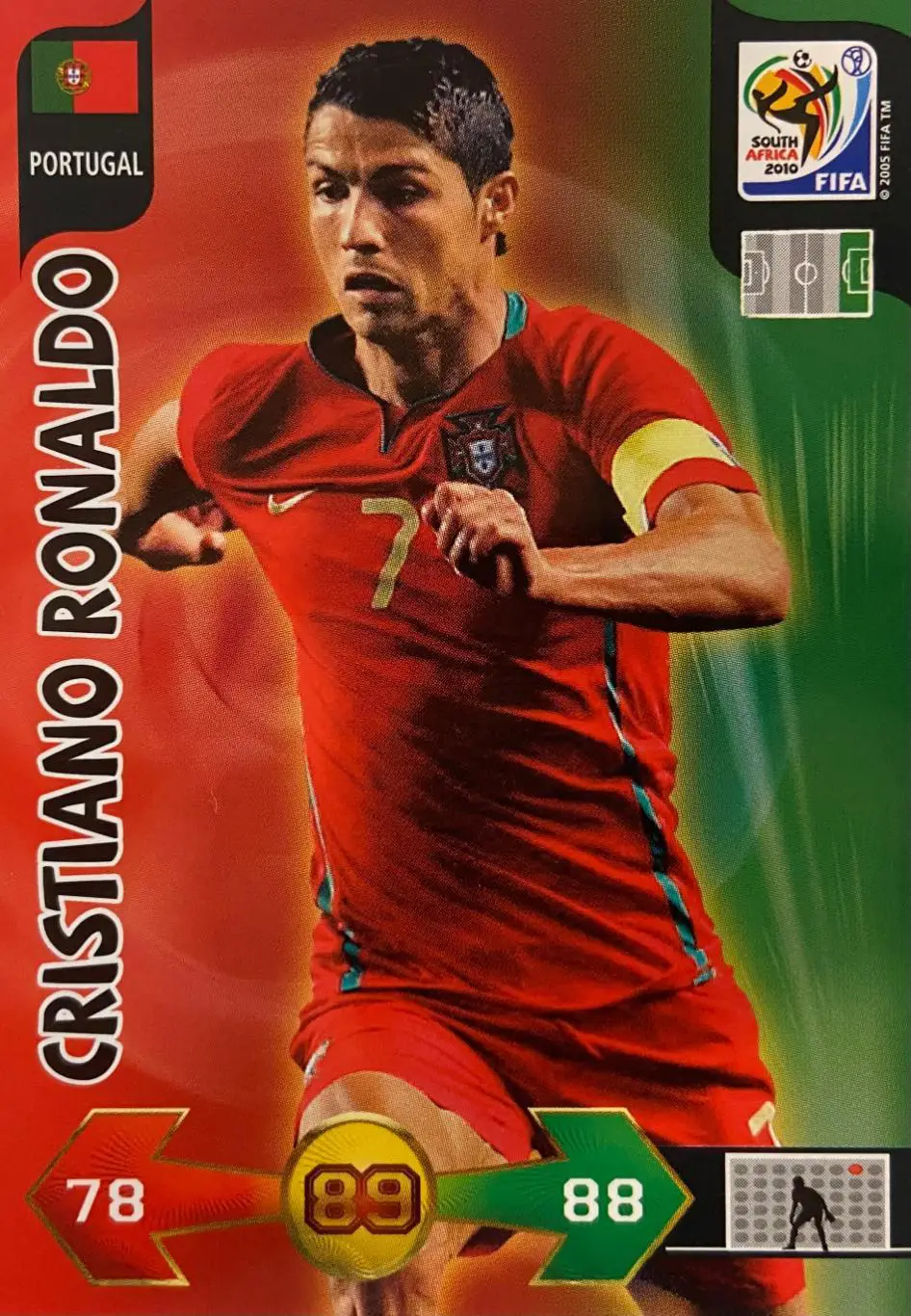Футбол. Карточка Криштиану Роналду Португалия, Ювентус, Реал Чемпионат Мира 2010