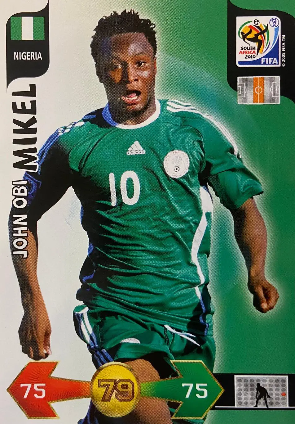 Футбол Карточка John Obi Mikel/Джон Оби Микел Нигерия, Челси Чемпионат Мира 2010