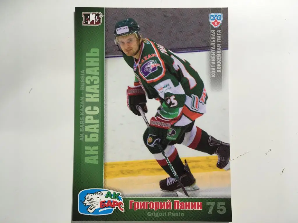 Хоккей. Карточка Григорий Панин Ак Барс Казань, КХЛ/KHL сезон 2010 - 2011 SeReal