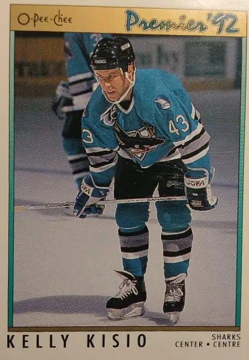 Хоккей. Карточка Kelly Kisio-Келли Кисио San Jose Sharks-Сан-Хосе Шаркс НХЛ/NHL
