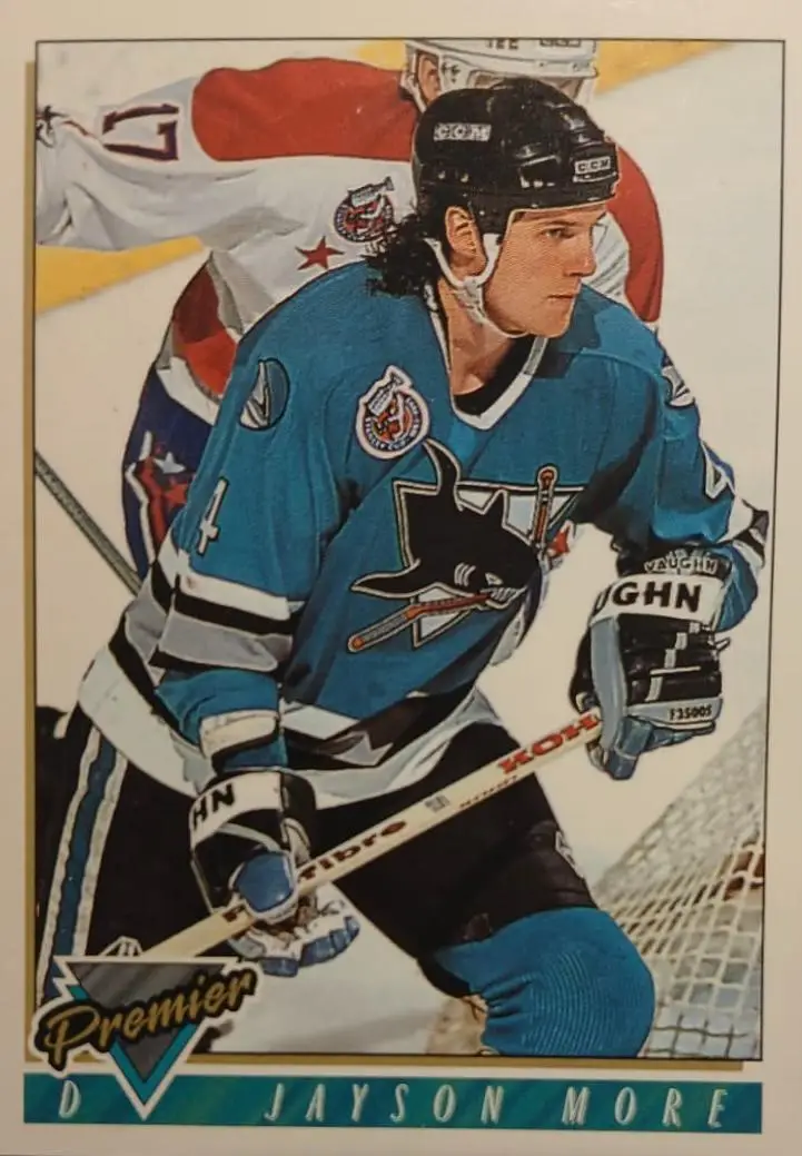 Хоккей. Карточка Jayson More-Джейсон Мор San Jose Sharks-Сан-Хосе Шаркс НХЛ/NHL