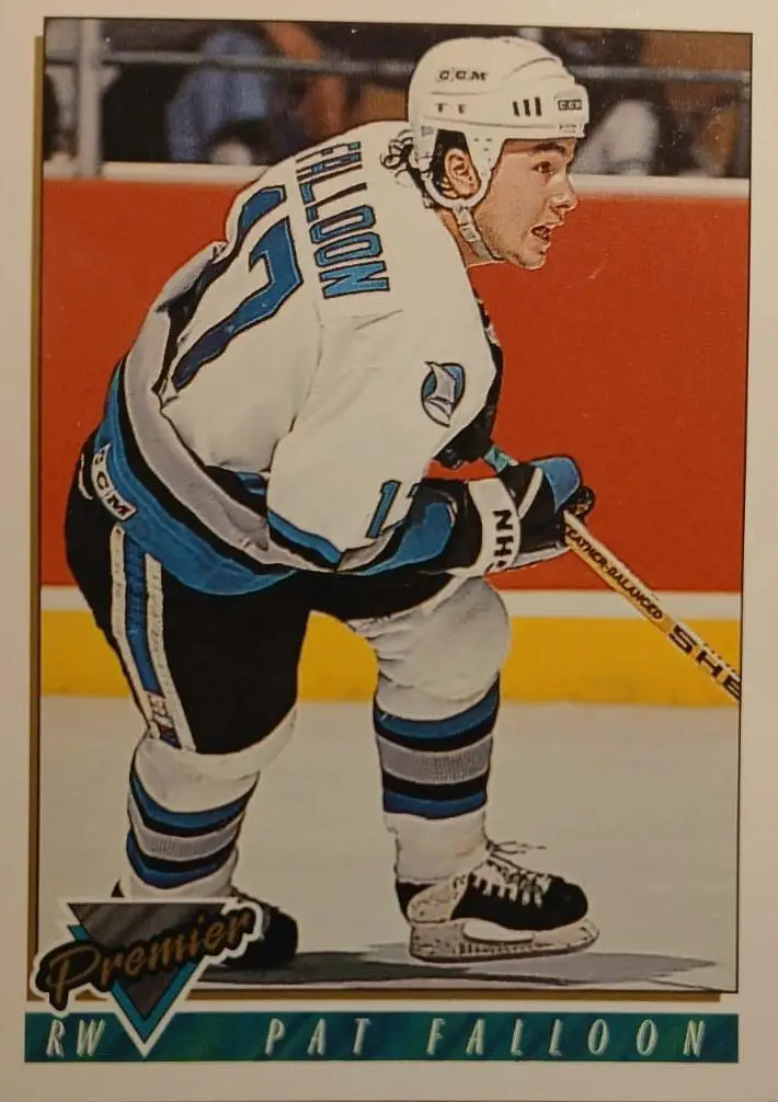 Хоккей. Карточка Pat Falloon-Пэт Фэллун San Jose Sharks-Сан-Хосе Шаркс НХЛ/NHL