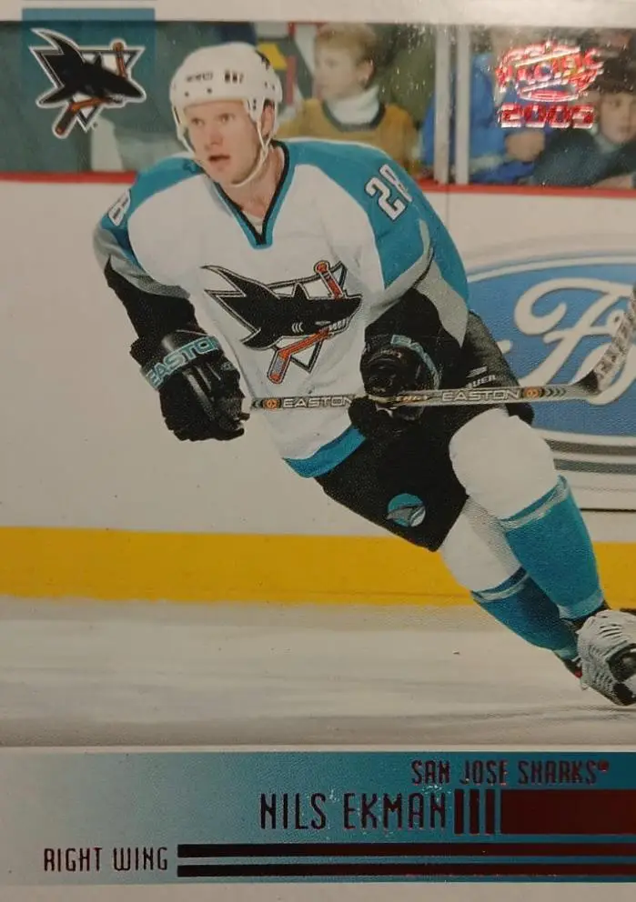 Хоккей. Карточка Nils Ekman-Нильс Экман San Jose Sharks-Сан-Хосе Шаркс НХЛ/NHL