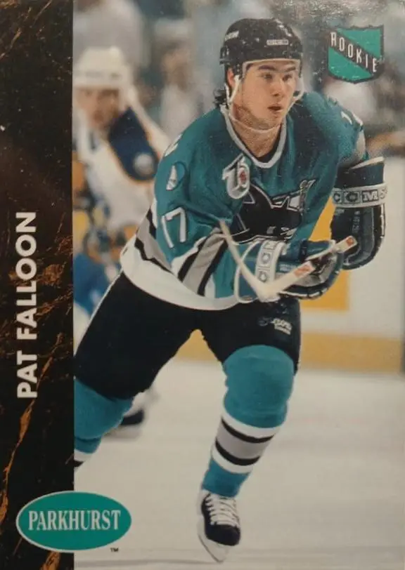 Хоккей. Карточка Pat Falloon-Пэт Фэллун San Jose Sharks-Сан-Хосе Шаркс НХЛ-NHL