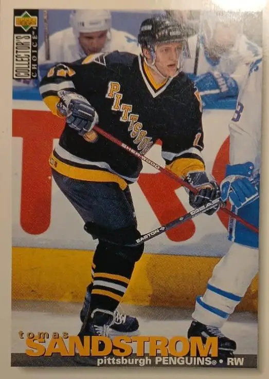 Хоккей. Карточка Tomas Sandstrom-Томас Сандстрем Pittsburgh-Питтсбург НХЛ/NHL