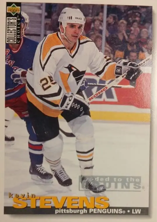 Карточка Kevin Stevens-Кевин Стивенс Pittsburgh Penguins-Питтсбург НХЛ/NHL