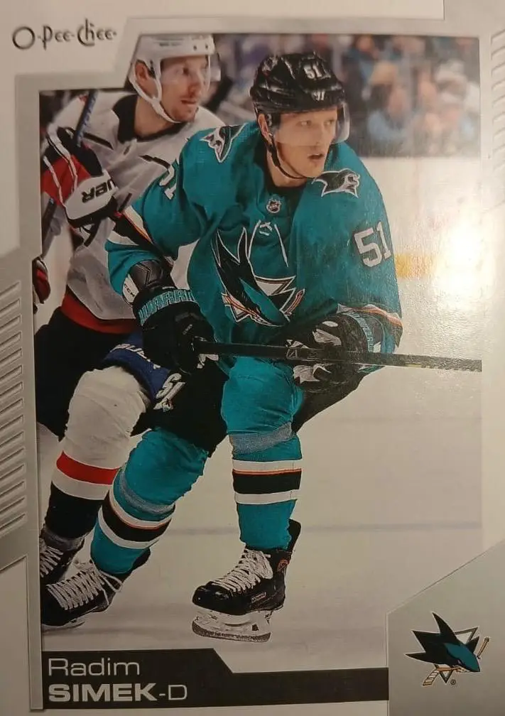Хоккей. Карточка Radim Simek-Радим Шимек San Jose Sharks-Сан-Хосе Шаркс НХЛ/NHL