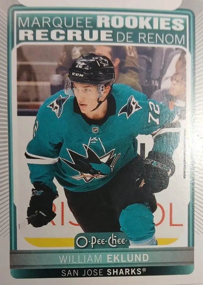 Карточка William Eklund - Вильям Эклунд San Jose Sharks - Сан-Хосе Шаркс НХЛ NHL