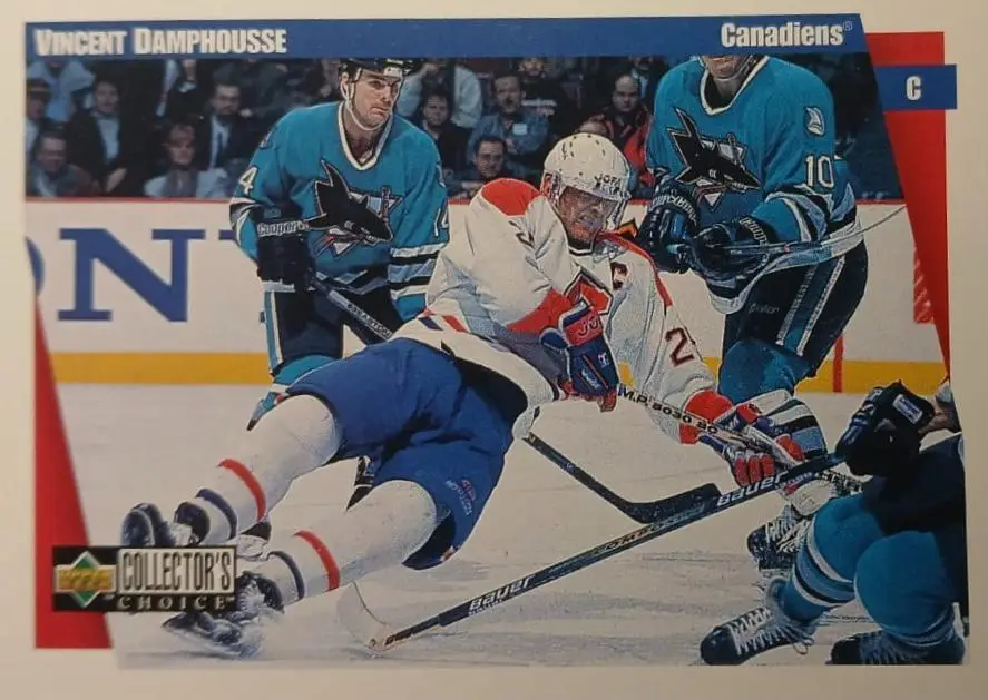 Карточка Vincent Damphousse-Венсан Дамфусc Montreal Canadiens-Монреаль НХЛ-NHL